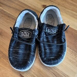 Hey Dude | Cream and Black Toddler Slip On Shoes | Size 7
